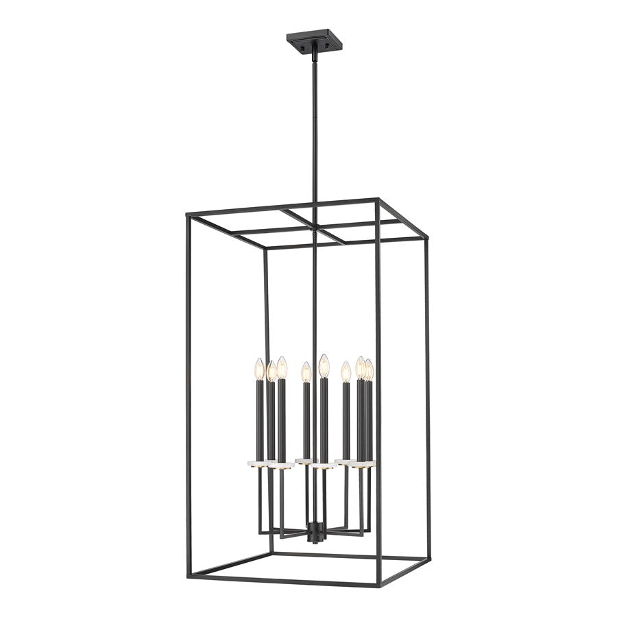 Z-Lite Gaultier 8 Light 45" Chandelier, Matte Black/Mordern Gold - 6100-44MB