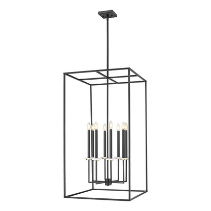 Z-Lite Gaultier 8 Light 45" Chandelier, Matte Black/Mordern Gold - 6100-44MB