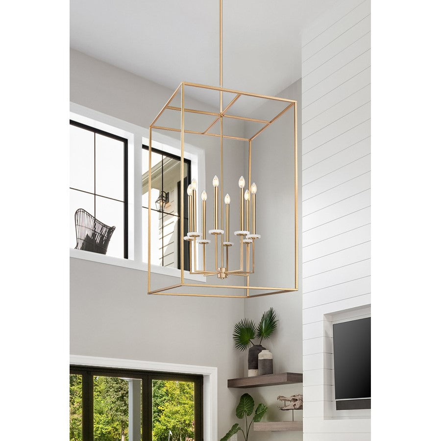 Z-Lite Gaultier 8 Light 45" Chandelier, Mordern Gold