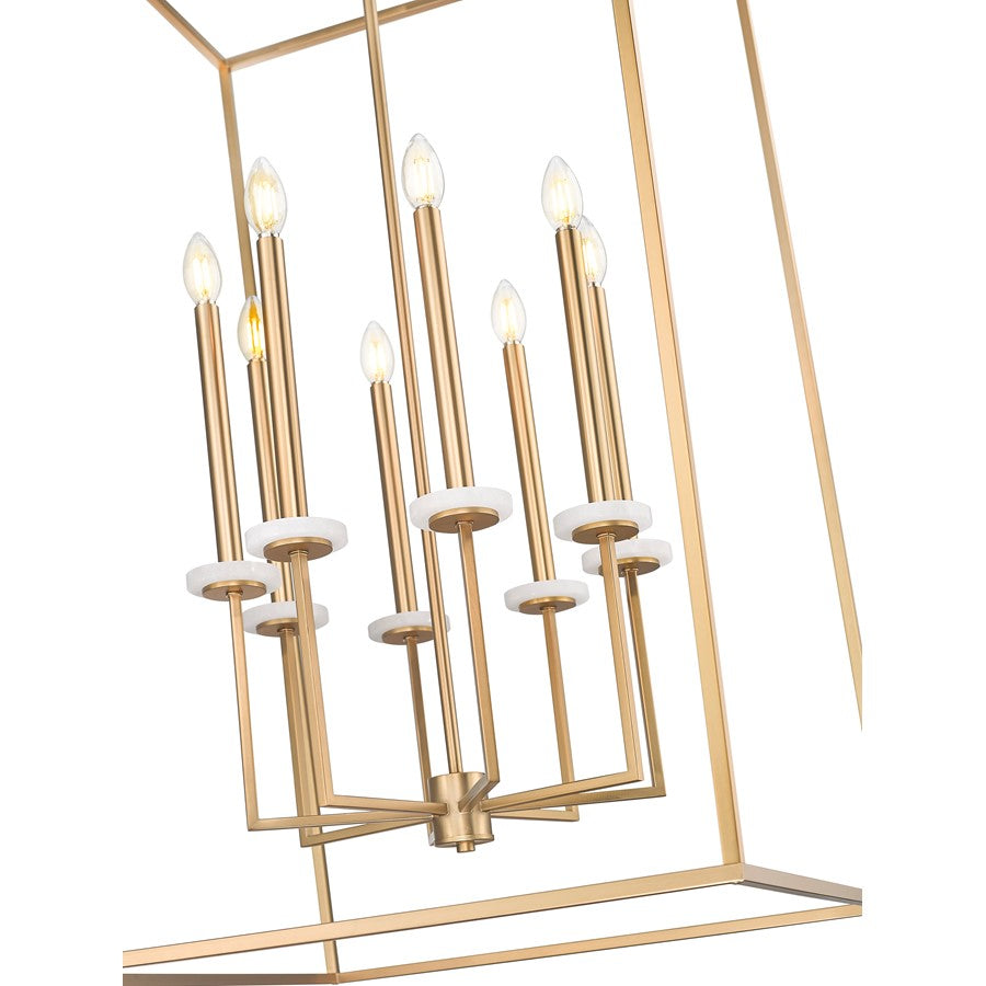 Z-Lite Gaultier 8 Light 45" Chandelier, Mordern Gold