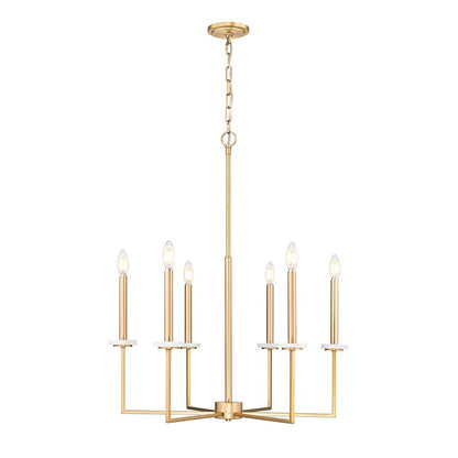 Z-Lite Gaultier 6 Light Chandelier, Mordern Gold - 6100-6MGLD