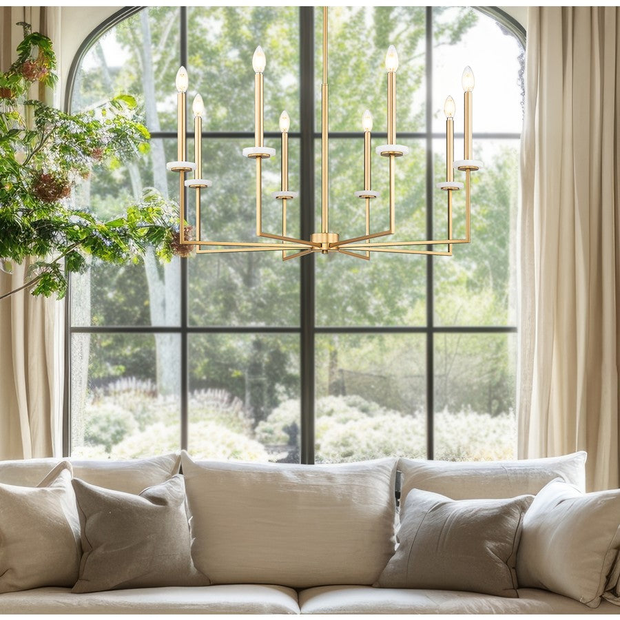 Z-Lite Gaultier 8 Light Chandelier, Mordern Gold