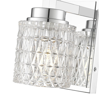 Z-Lite Jacqueline 1 Light Wall Sconce, Chrome /Clear Diamond