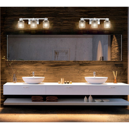 Z-Lite Jacqueline 3 Light Vanity, Chrome /Clear Diamond