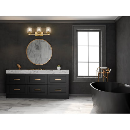 Z-Lite Jacqueline 3 Light Vanity, Modern Gold/Clear Diamond