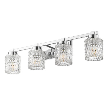 Z-Lite Jacqueline 4 Light Vanity, Chrome /Clear Diamond