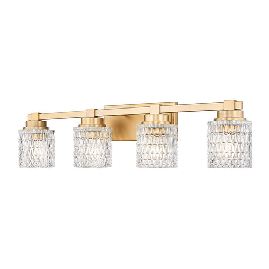 Z-Lite Jacqueline 4 Light Vanity, Modern Gold/Clear Diamond - 6101-4V-MGLD