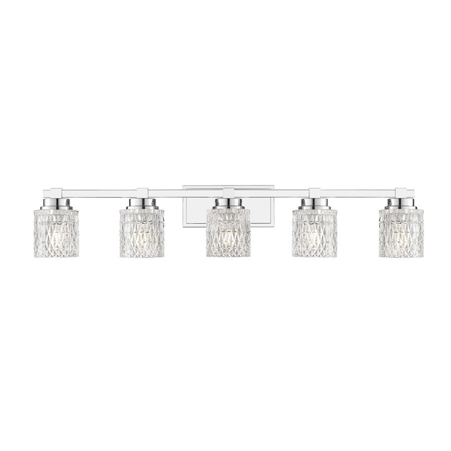 Z-Lite Jacqueline 5 Light Vanity, Chrome /Clear Diamond