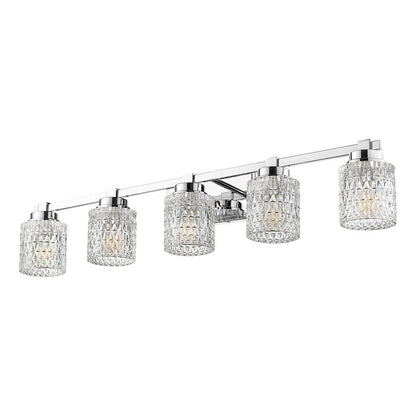 Z-Lite Jacqueline 5 Light Vanity, Chrome /Clear Diamond