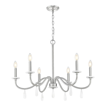 Z-Lite Toussant 6 Light 32" Chandelier, Brushed Nickel