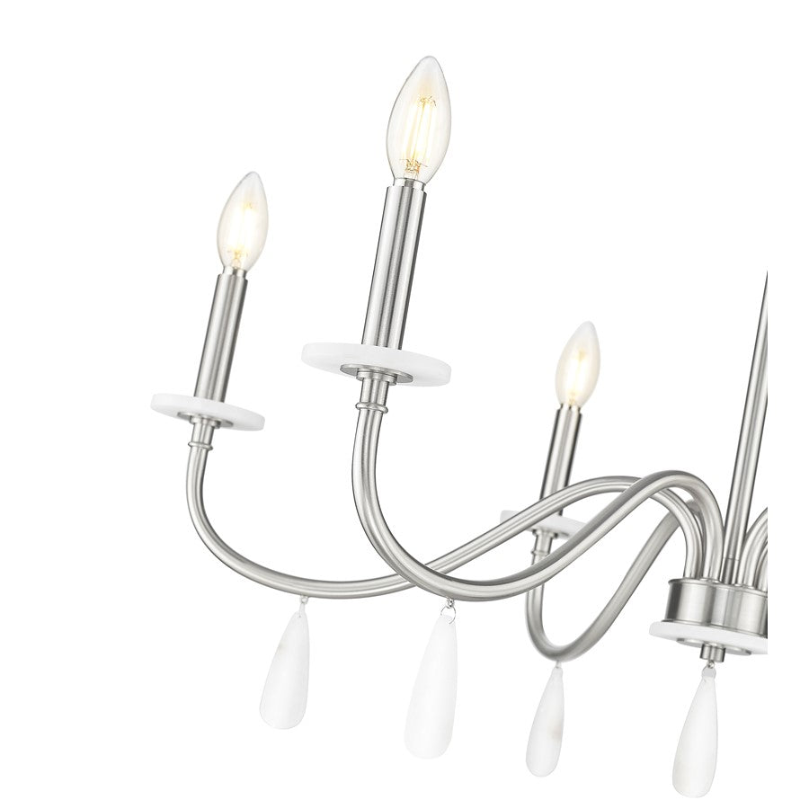 Z-Lite Toussant 6 Light 32" Chandelier, Brushed Nickel