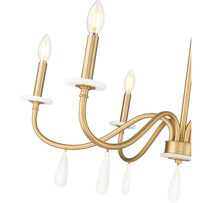 Z-Lite Toussant 6 Light 32" Chandelier, Mordern Gold