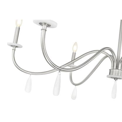 Z-Lite Toussant 6 Light 45" Chandelier, Brushed Nickel