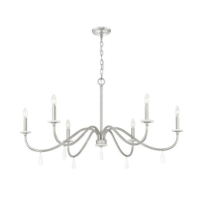 Z-Lite Toussant 6 Light 45" Chandelier, Brushed Nickel