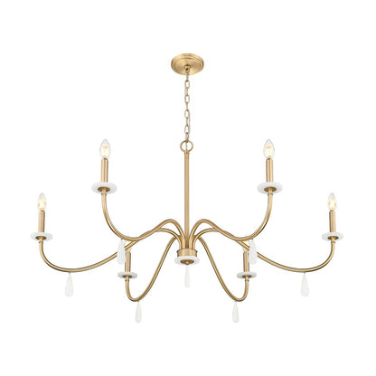 Z-Lite Toussant 6 Light 45" Chandelier, Mordern Gold