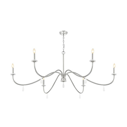 Z-Lite Toussant 6 Light 63" Chandelier, Brushed Nickel