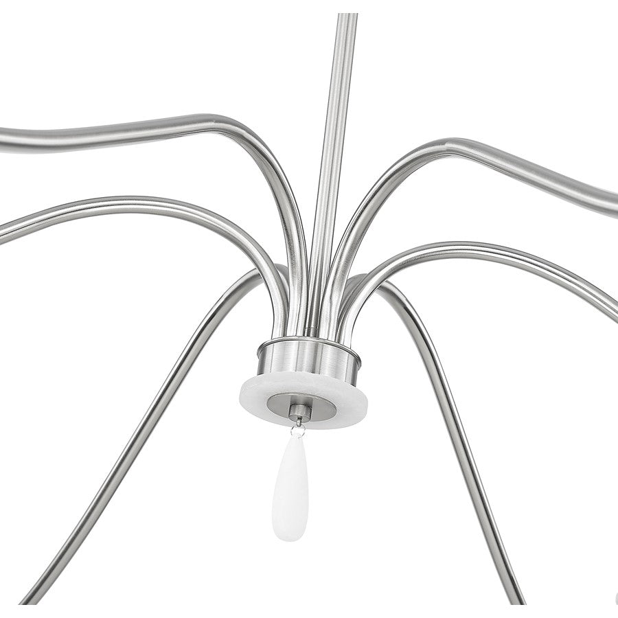 Z-Lite Toussant 6 Light 63" Chandelier, Brushed Nickel