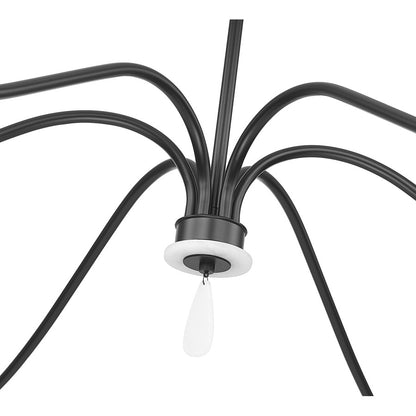 Z-Lite Toussant 6 Light 63" Chandelier, Matte Black