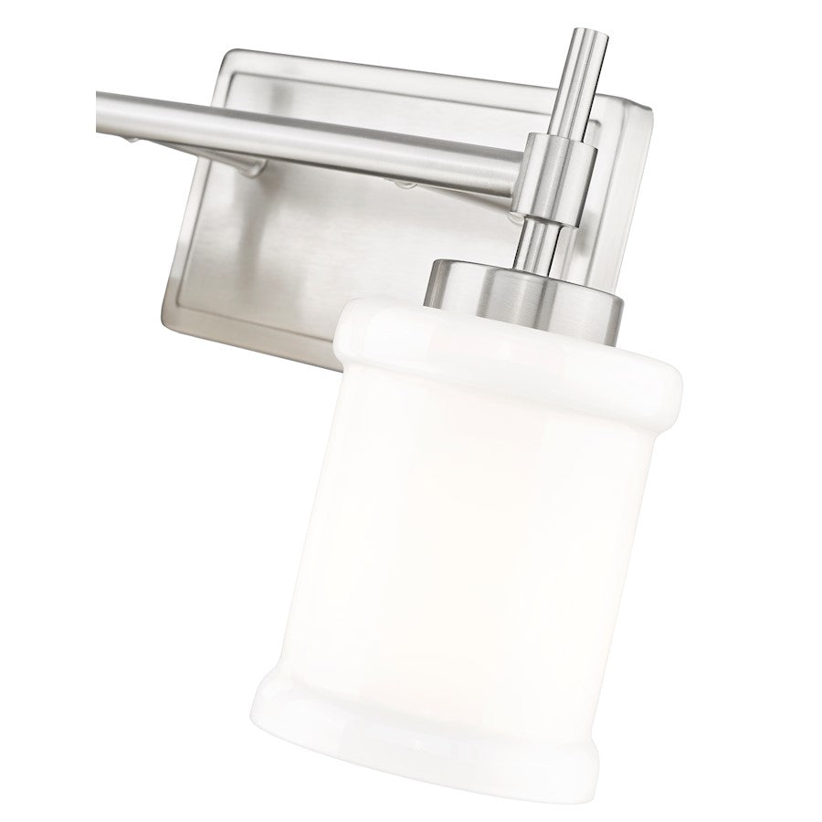 2 Light 15" Bathroom Vanity Light, Brushed Nickel