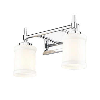 2 Light 15" Bathroom Vanity Light, Chrome