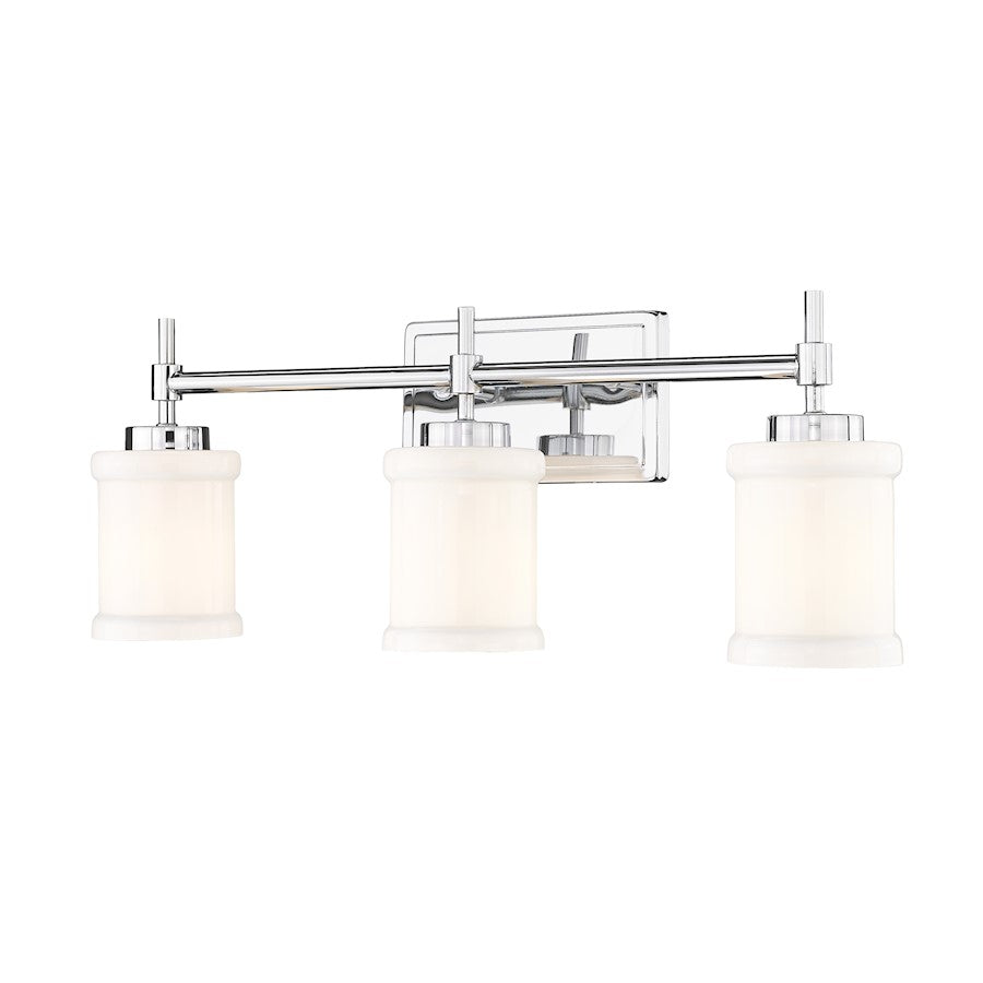 Z-Lite Cadoc 3 Light 23.5" Vanity, Chrome/Gloss Opal - 622-3V-CH