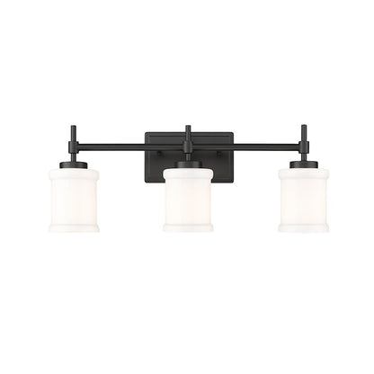 3 Light 23.5" Bathroom Vanity Light, Matte Black