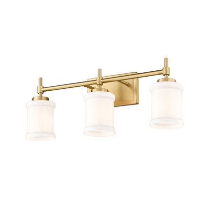 3 Light 23.5" Bathroom Vanity Light, Modern Gold