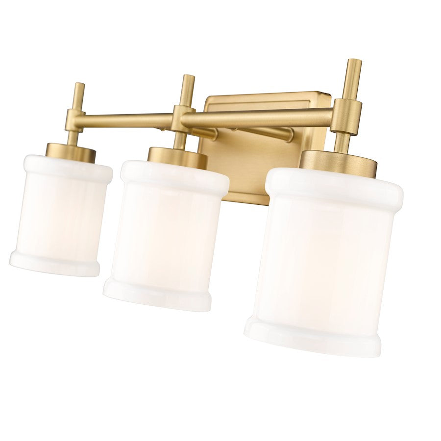 3 Light 23.5" Bathroom Vanity Light, Modern Gold