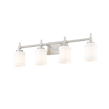 4 Light 31.5" Bathroom Vanity Light, Brushed Nickel