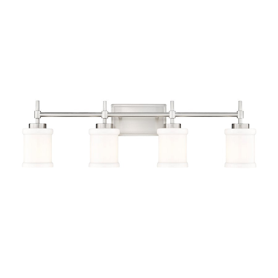 4 Light 31.5" Bathroom Vanity Light, Brushed Nickel