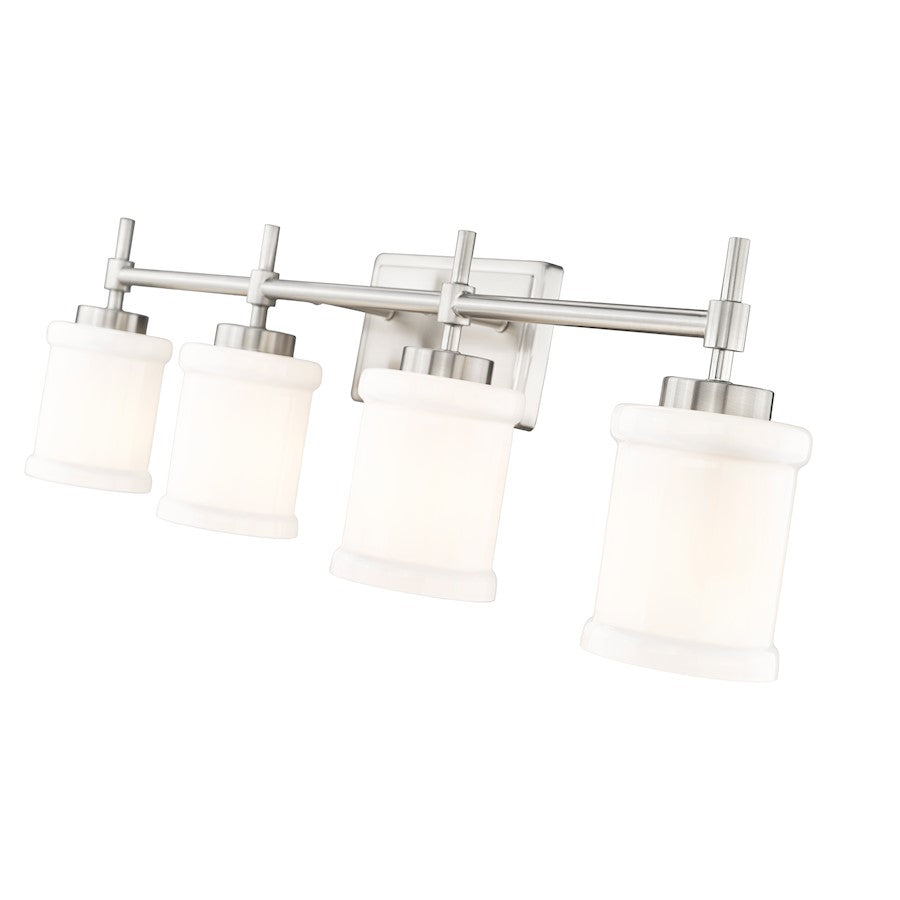 4 Light 31.5" Bathroom Vanity Light, Brushed Nickel