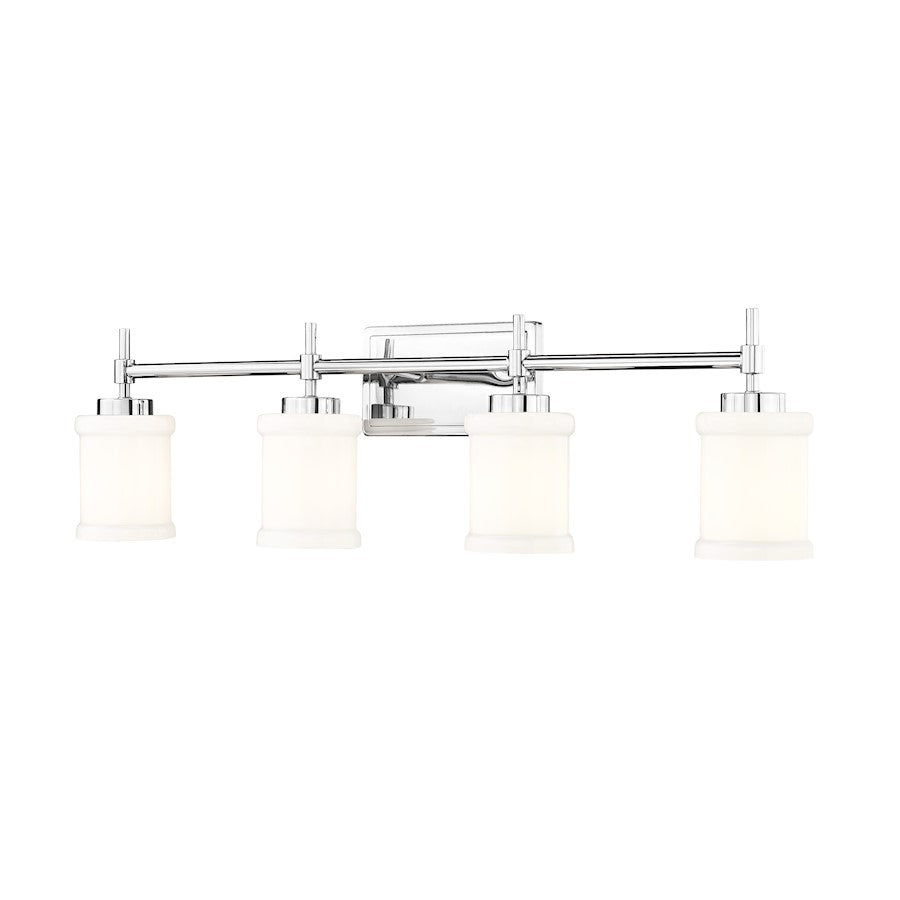 Z-Lite Cadoc 4 Light 31.5" Vanity, Chrome/Gloss Opal - 622-4V-CH