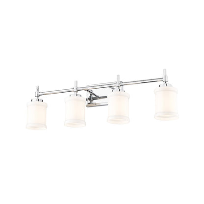 4 Light 31.5" Bathroom Vanity Light, Chrome