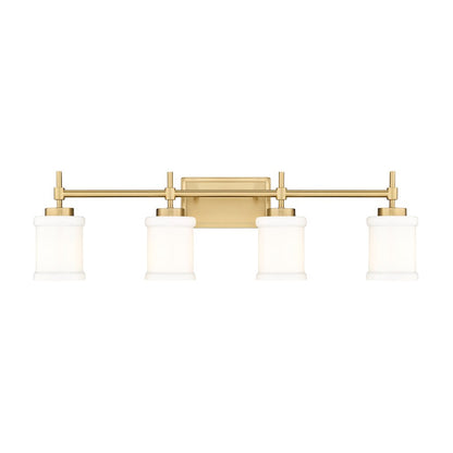 4 Light 31.5" Bathroom Vanity Light, Modern Gold