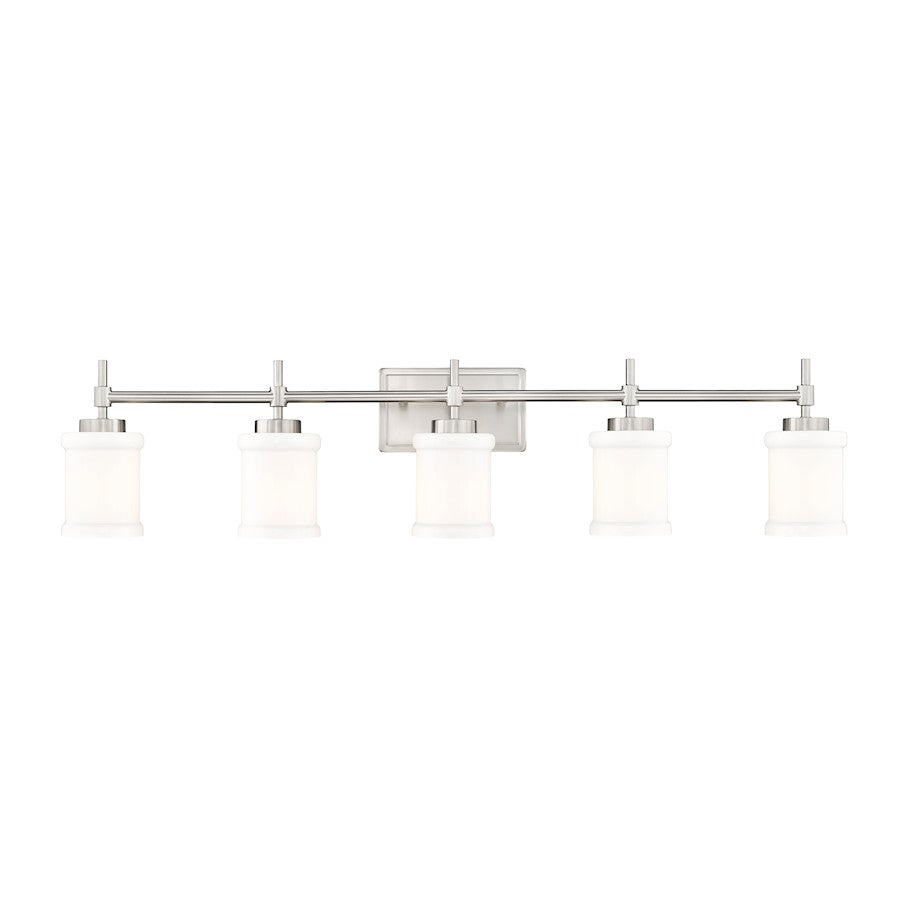 5 Light 40.5" Bathroom Vanity Light, Brushed Nickel