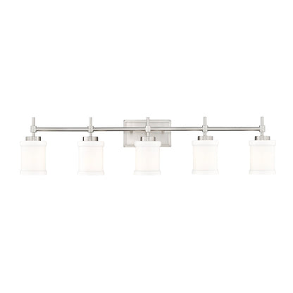 5 Light 40.5" Bathroom Vanity Light, Brushed Nickel