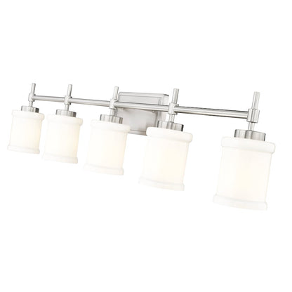 5 Light 40.5" Bathroom Vanity Light, Brushed Nickel