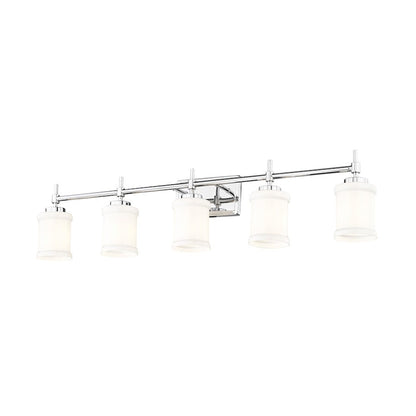 5 Light 40.5" Bathroom Vanity Light, Chrome