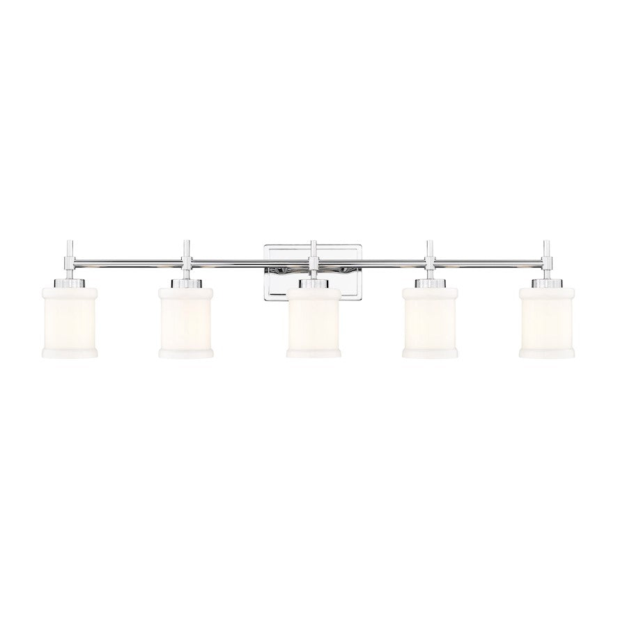 5 Light 40.5" Bathroom Vanity Light, Chrome