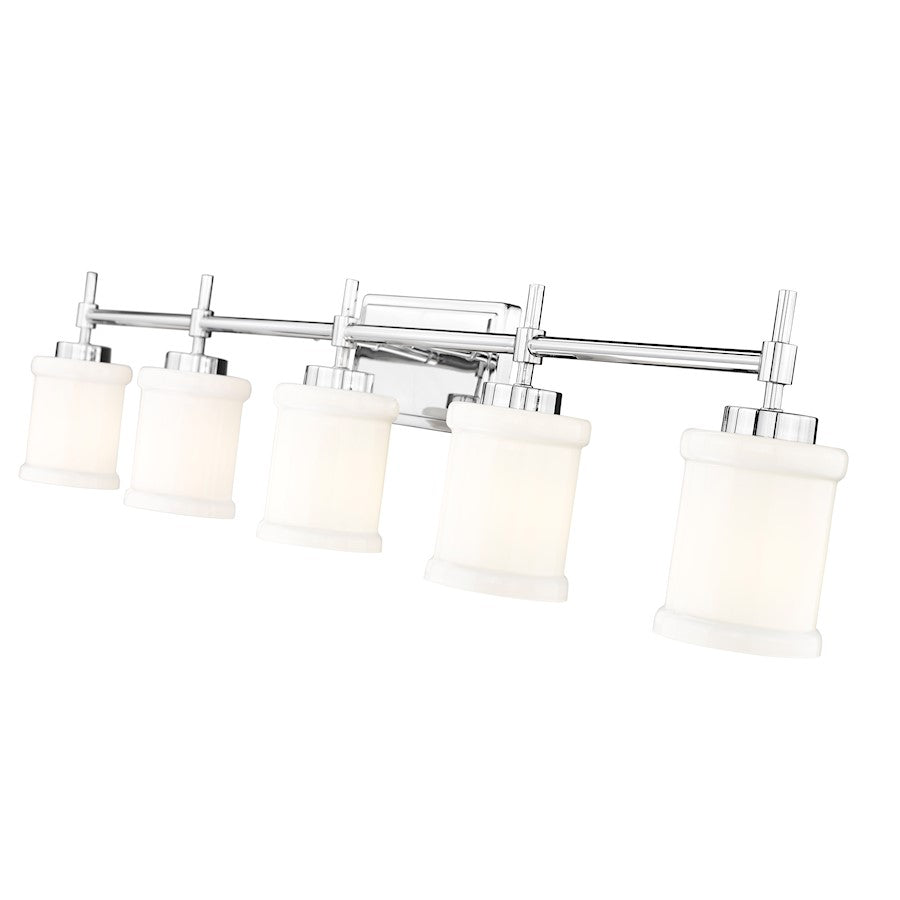 5 Light 40.5" Bathroom Vanity Light, Chrome