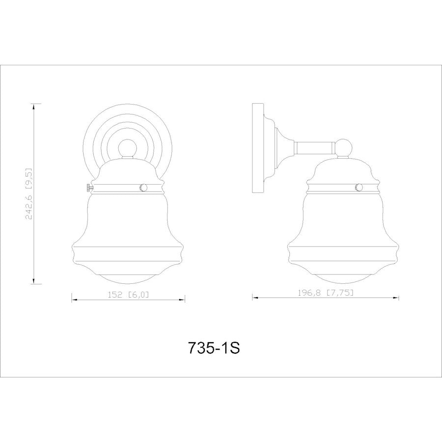 1 Light Wall Sconce