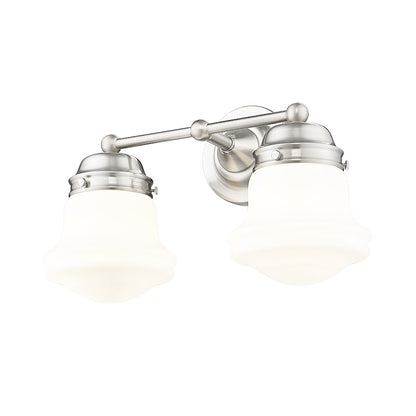 2 Light Bathroom Vanity Light, Brushed Nickel