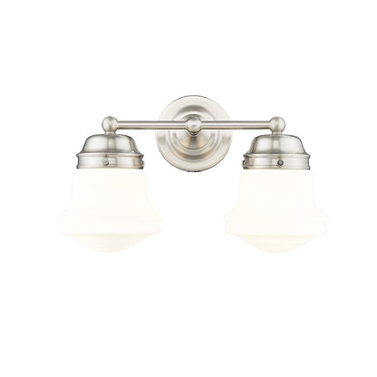 2 Light Bathroom Vanity Light, Brushed Nickel