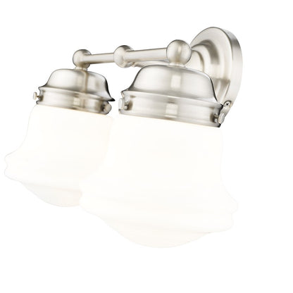2 Light Bathroom Vanity Light, Brushed Nickel