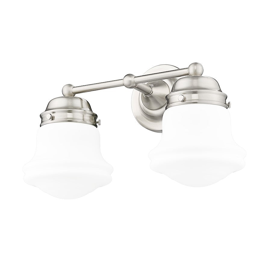 2 Light Bathroom Vanity Light, Brushed Nickel