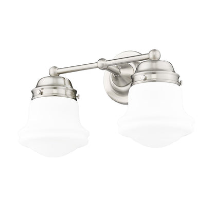 2 Light Bathroom Vanity Light, Brushed Nickel