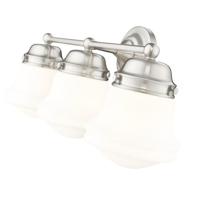 3 Light Bathroom Vanity Light, Brushed Nickel