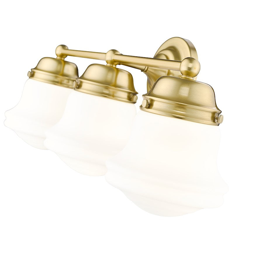3 Light Bathroom Vanity Light, Luxe Gold