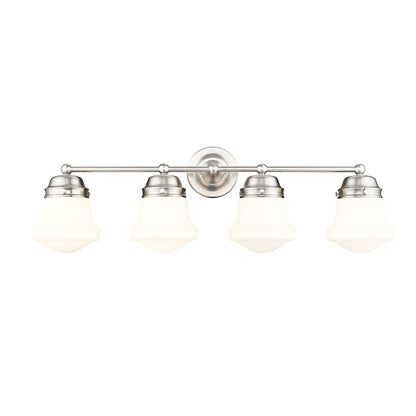 4 Light Bathroom Vanity Light, Brushed Nickel