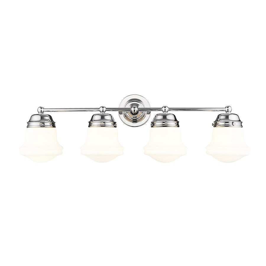 4 Light Bathroom Vanity Light, Chrome